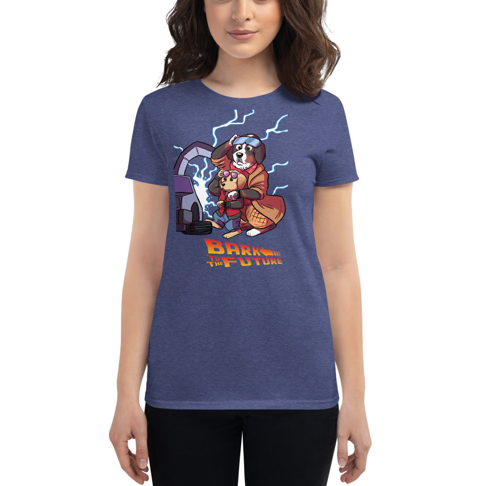 Women's short sleeve t-shirt- Bark to the Future
