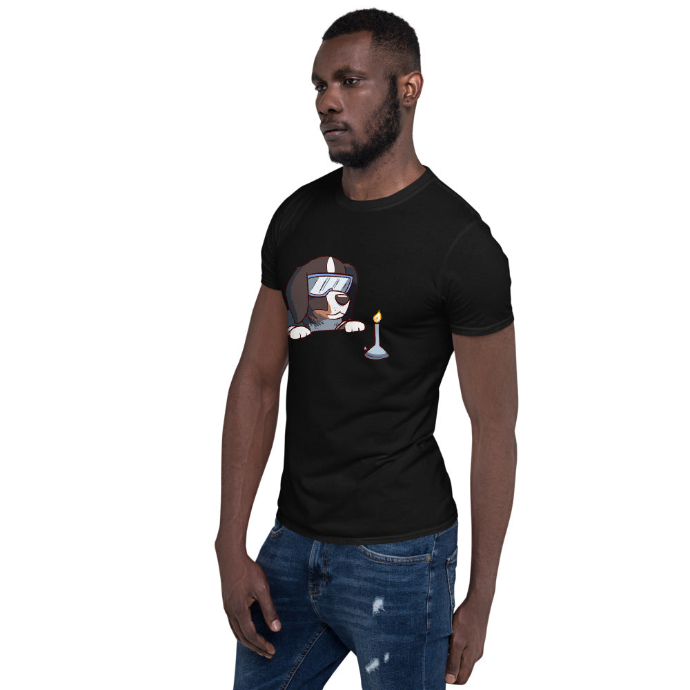 Short-Sleeve Unisex T-Shirt- Bunsen Berner with a Bunsen Burner
