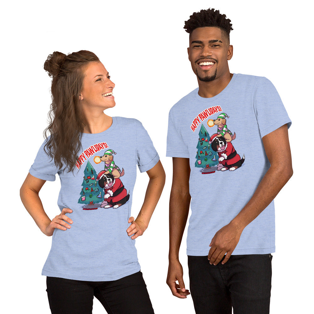 Short-Sleeve Unisex T-Shirt- Happy Pawlidays!!!