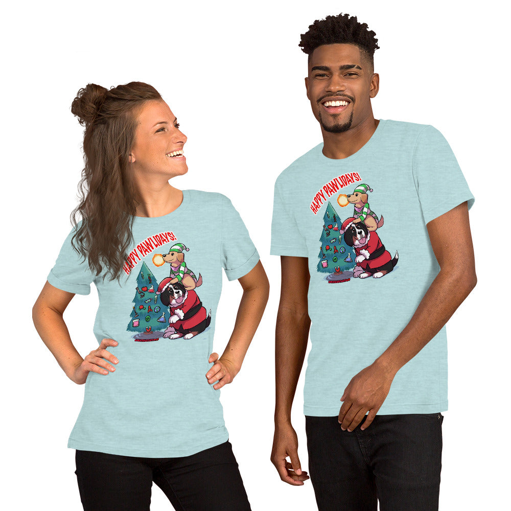 Short-Sleeve Unisex T-Shirt- Happy Pawlidays!!!