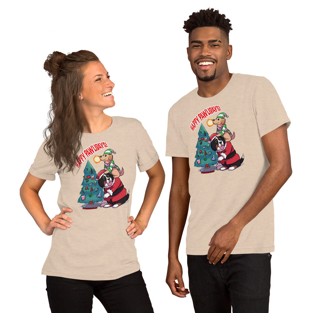 Short-Sleeve Unisex T-Shirt- Happy Pawlidays!!!