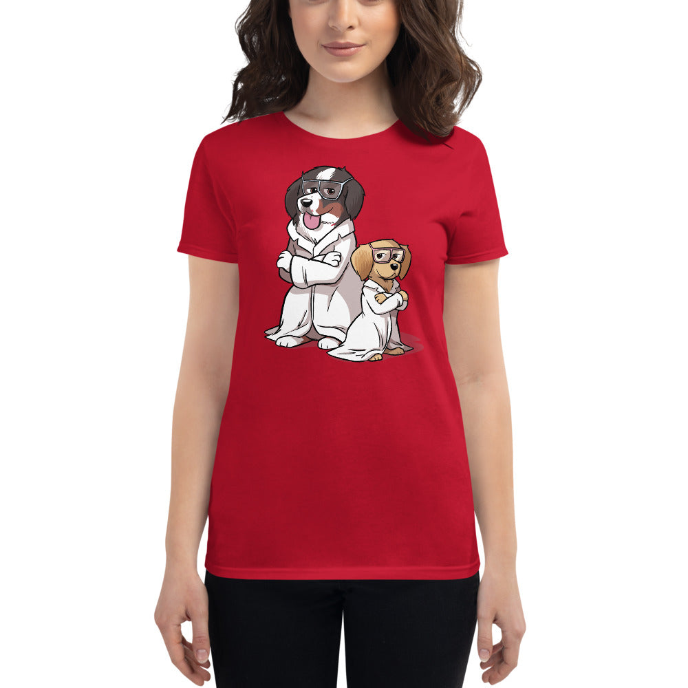 Women's short sleeve t-shirt- Buns and Beaks Science Team