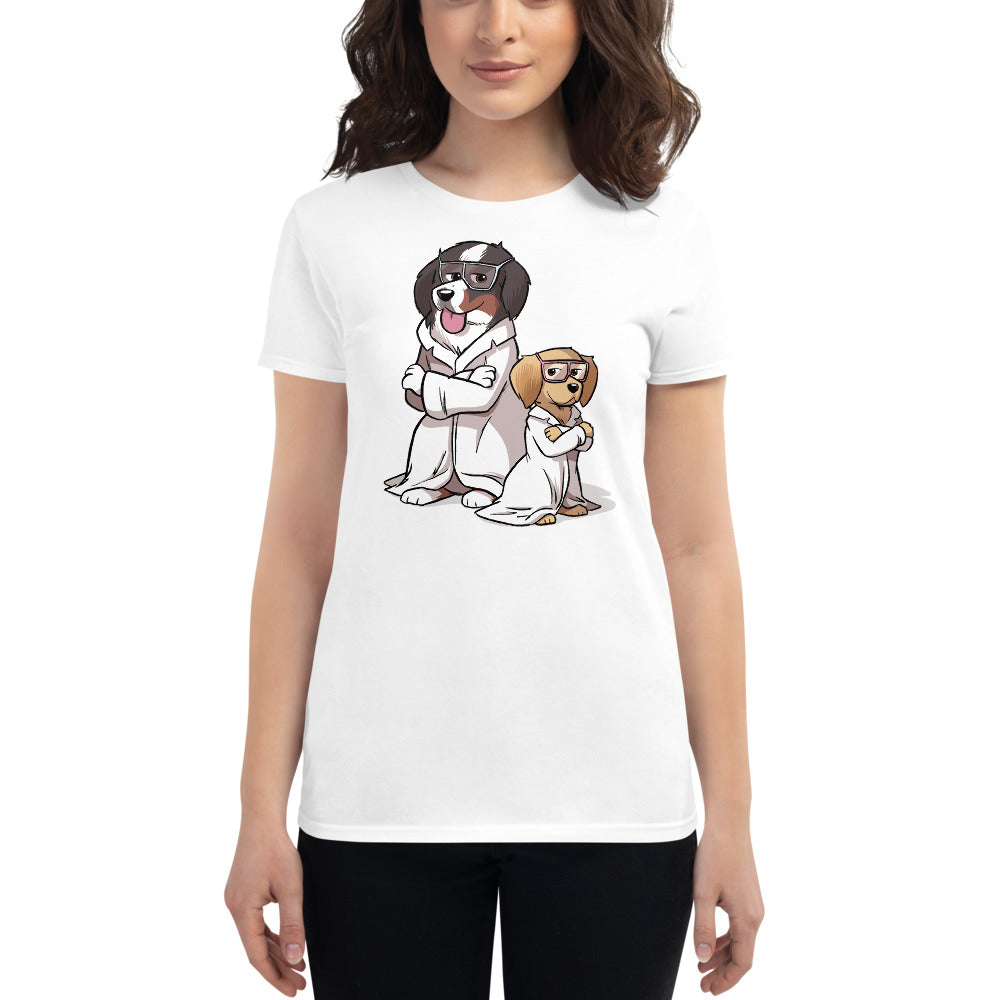 Women's short sleeve t-shirt- Buns and Beaks Science Team