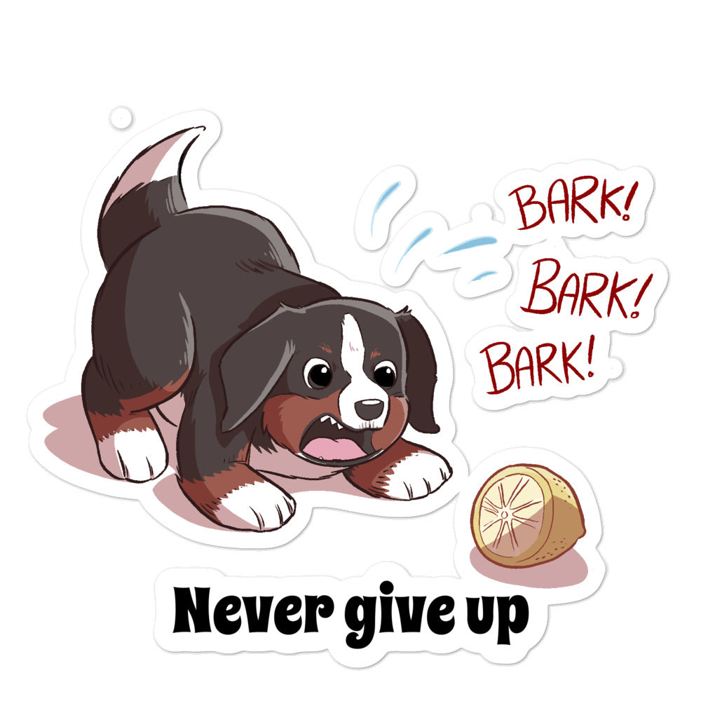 Bubble-free stickers-NEVER GIVE UP