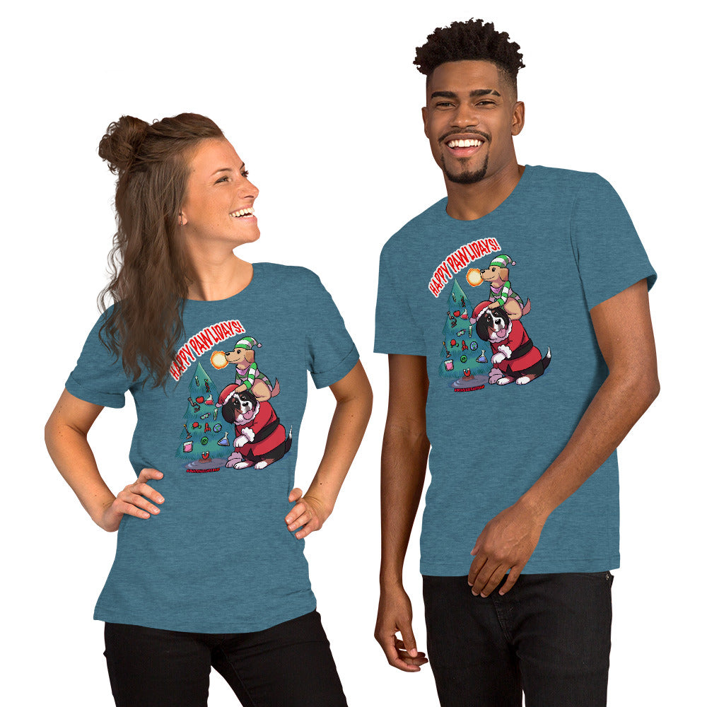 Short-Sleeve Unisex T-Shirt- Happy Pawlidays!!!