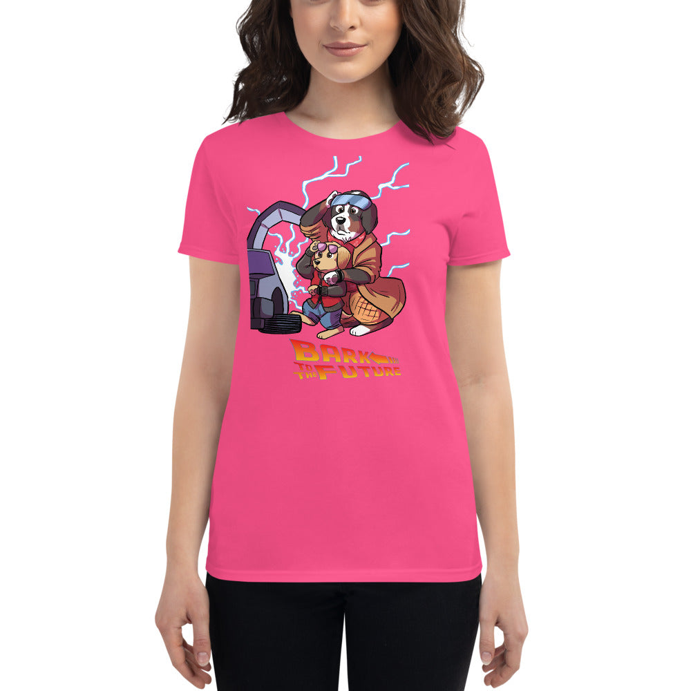 Women's short sleeve t-shirt- Bark to the Future