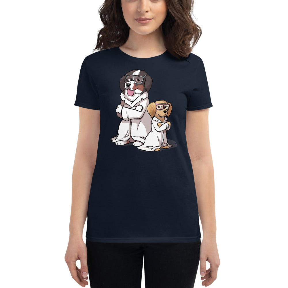 Women's short sleeve t-shirt- Buns and Beaks Science Team