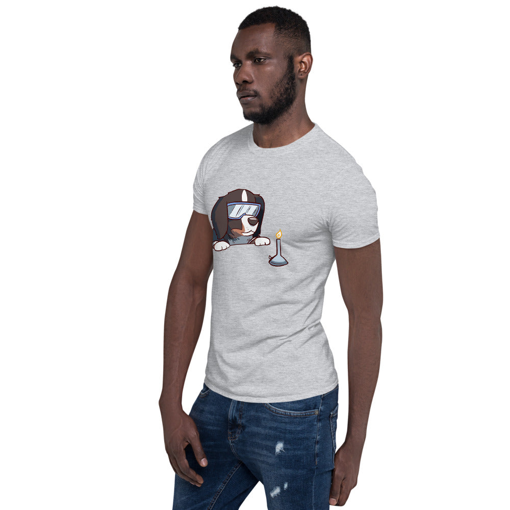 Short-Sleeve Unisex T-Shirt- Bunsen Berner with a Bunsen Burner