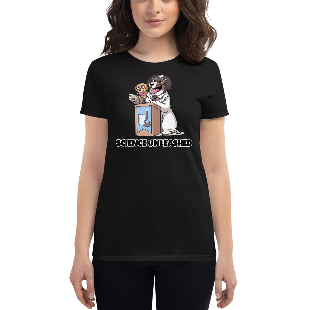 Women's short sleeve t-shirt- Science Unleashed