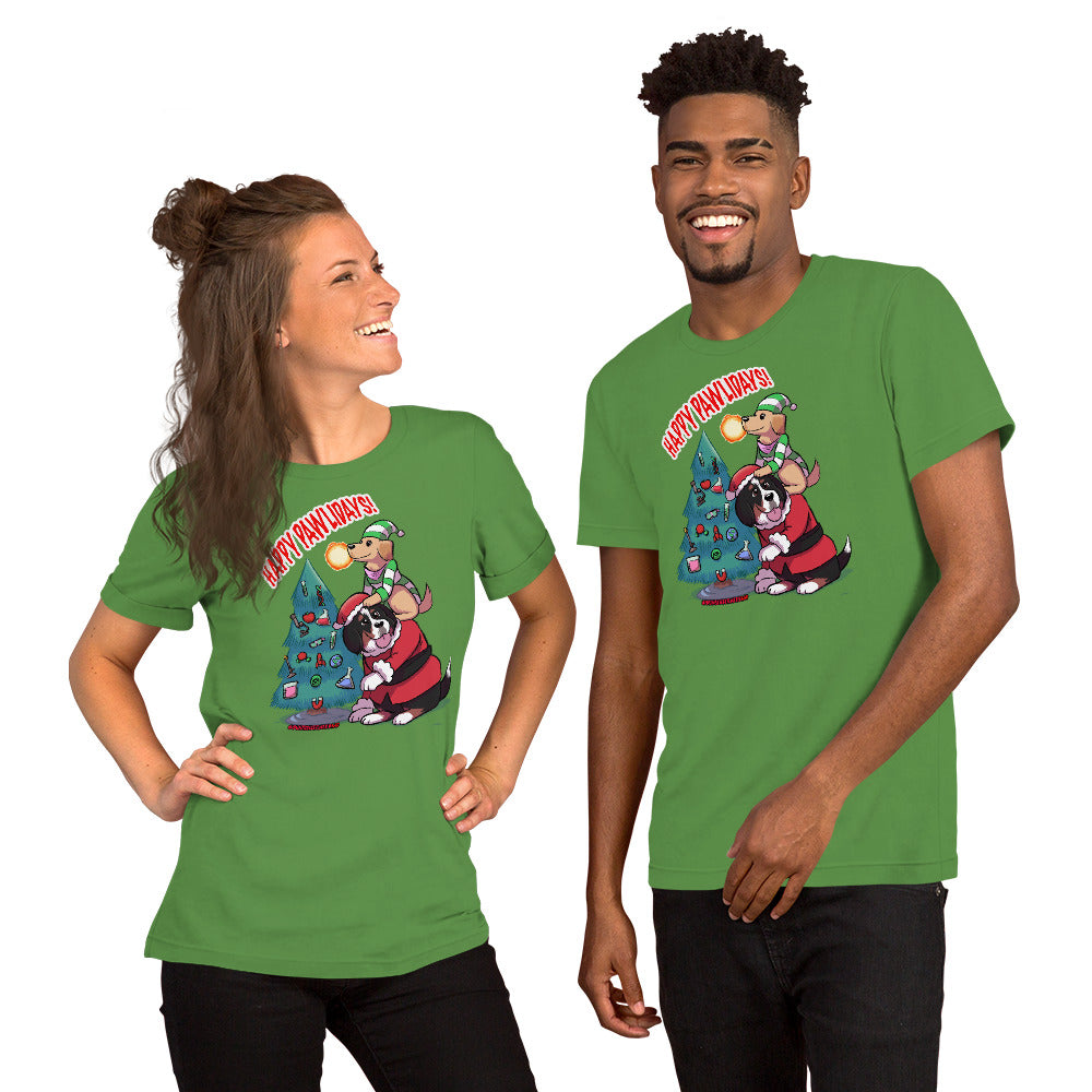 Short-Sleeve Unisex T-Shirt- Happy Pawlidays!!!