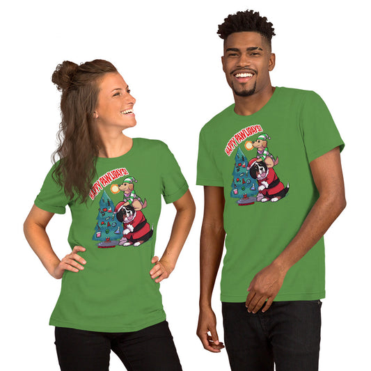 Short-Sleeve Unisex T-Shirt- Happy Pawlidays!!!
