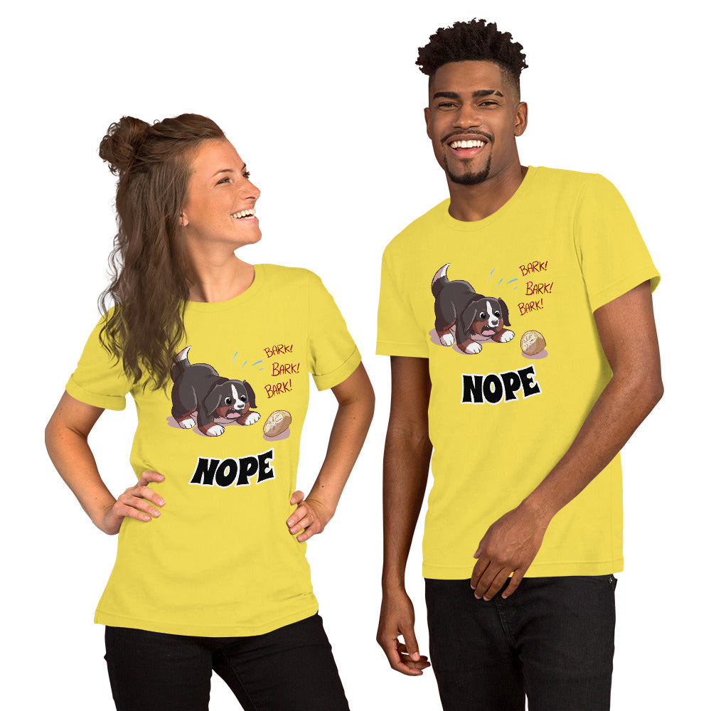 Short-Sleeve Unisex T-Shirt- Baby Bunsen- NOPE