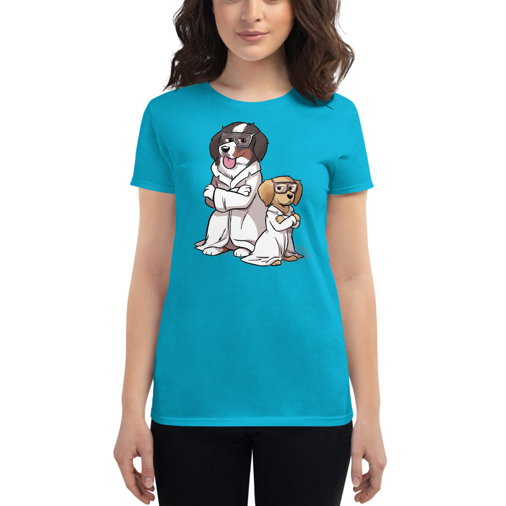 Women's short sleeve t-shirt- Buns and Beaks Science Team