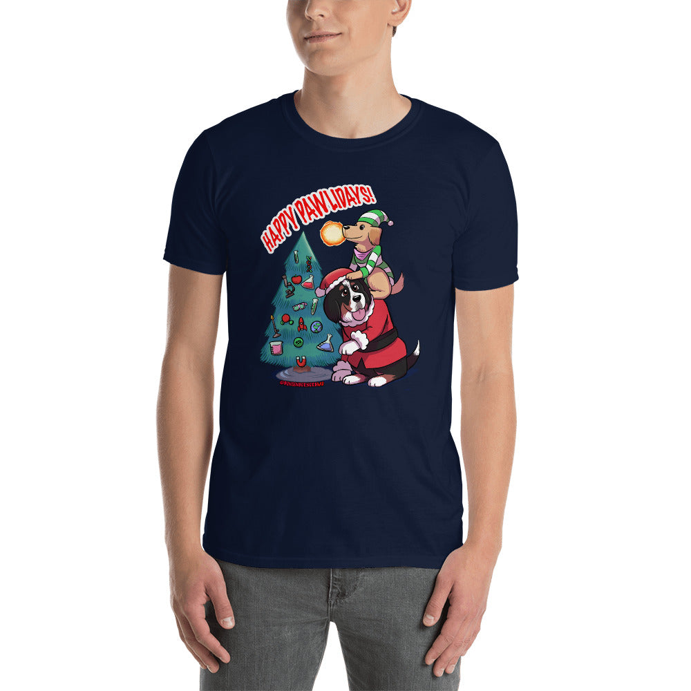 Short-Sleeve Unisex T-Shirt- Happy Pawlidays!