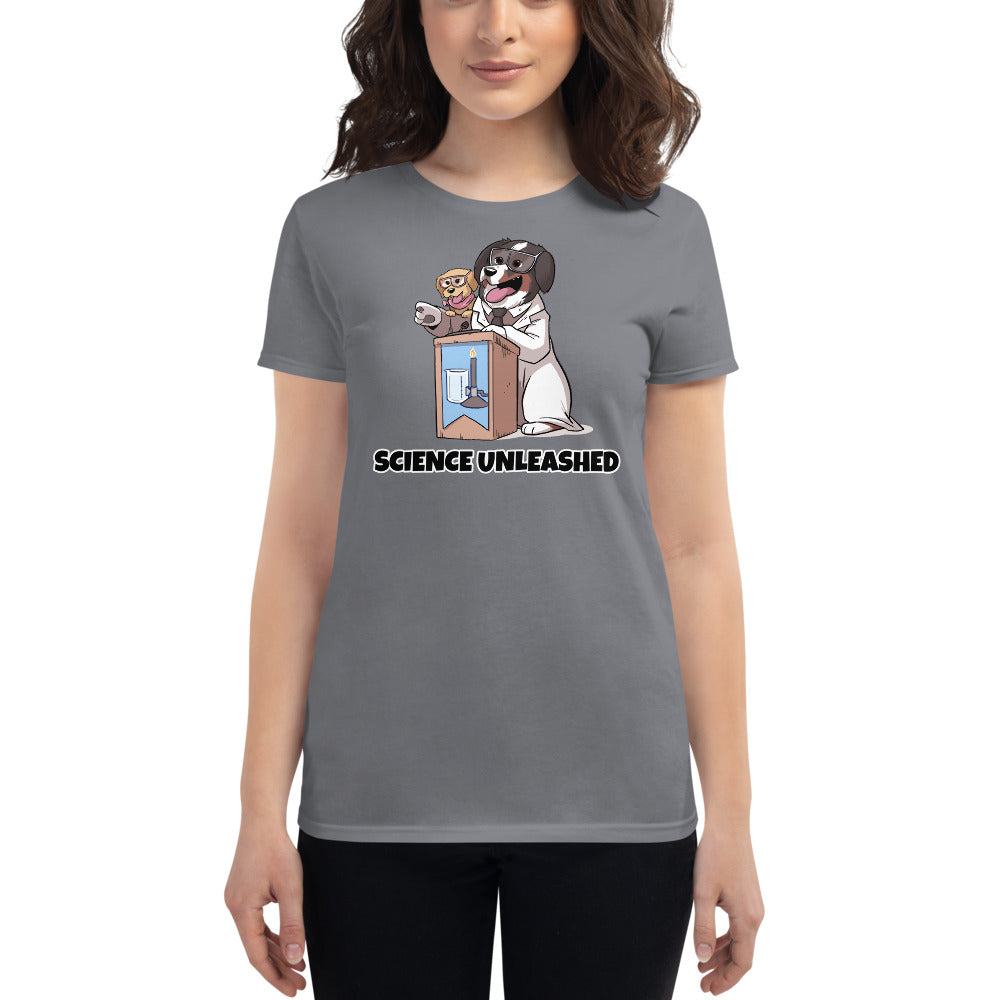 Women's short sleeve t-shirt- Science Unleashed