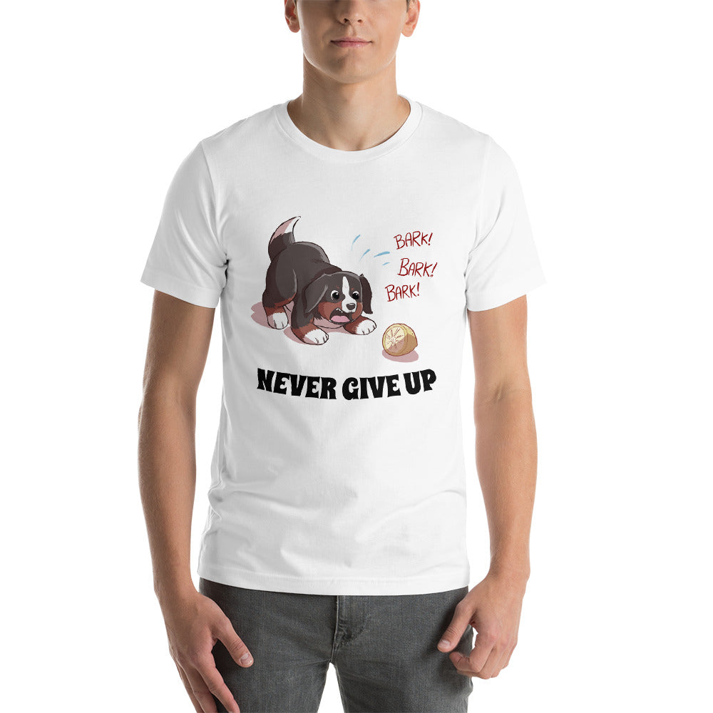Short-Sleeve Unisex T-Shirt- Baby Bunsen - Never Give Up