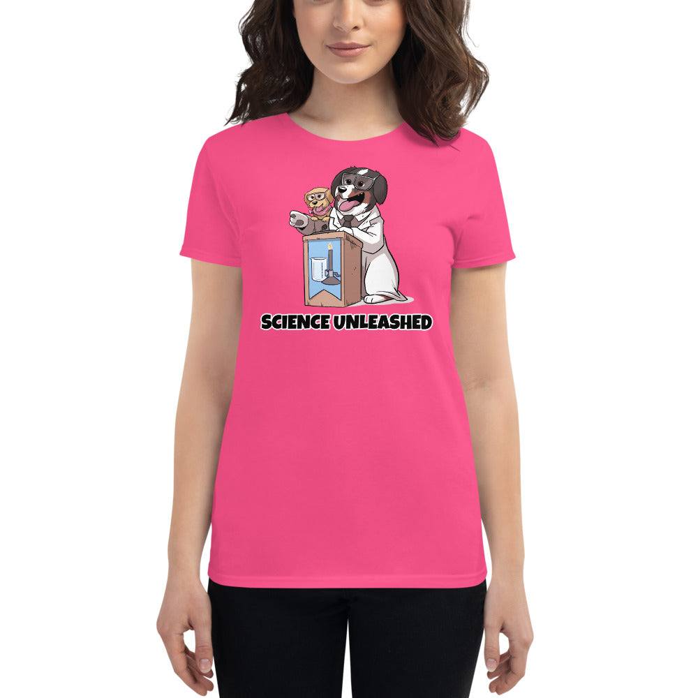 Women's short sleeve t-shirt- Science Unleashed