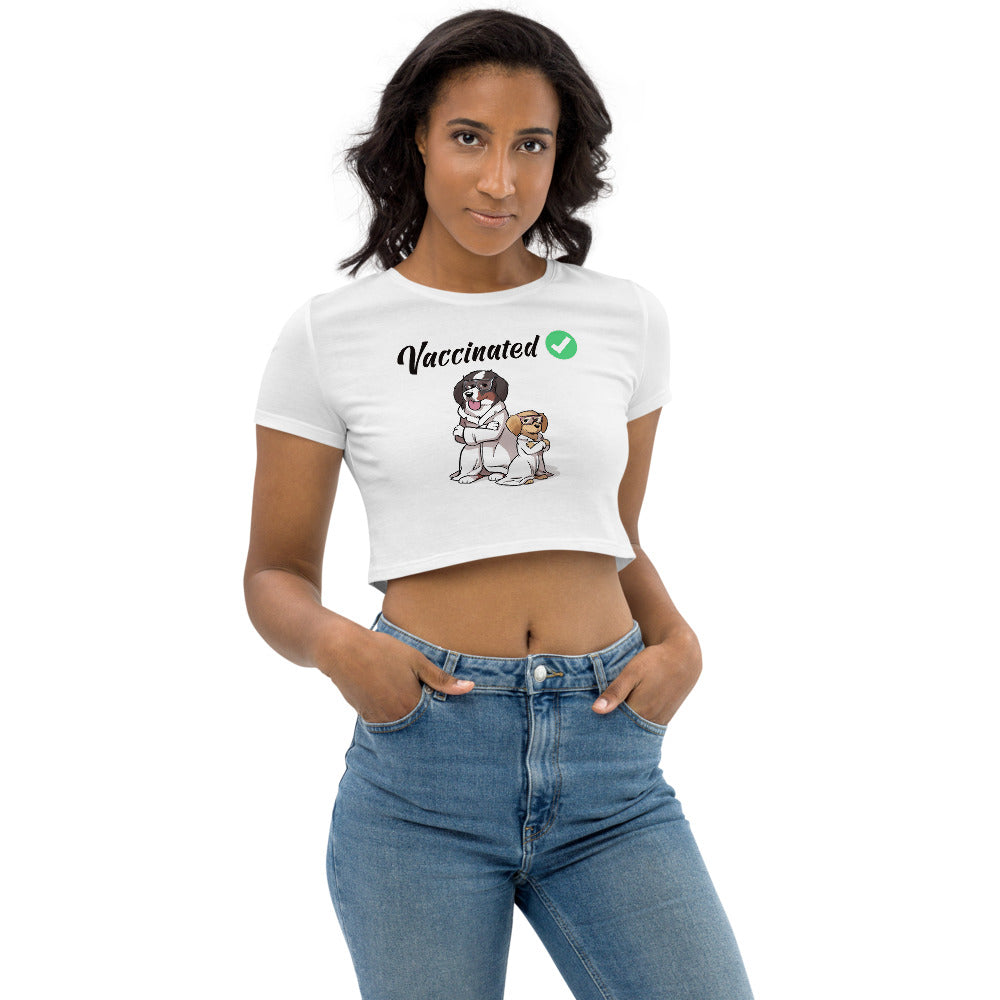 Organic Crop Top: Vaccinated