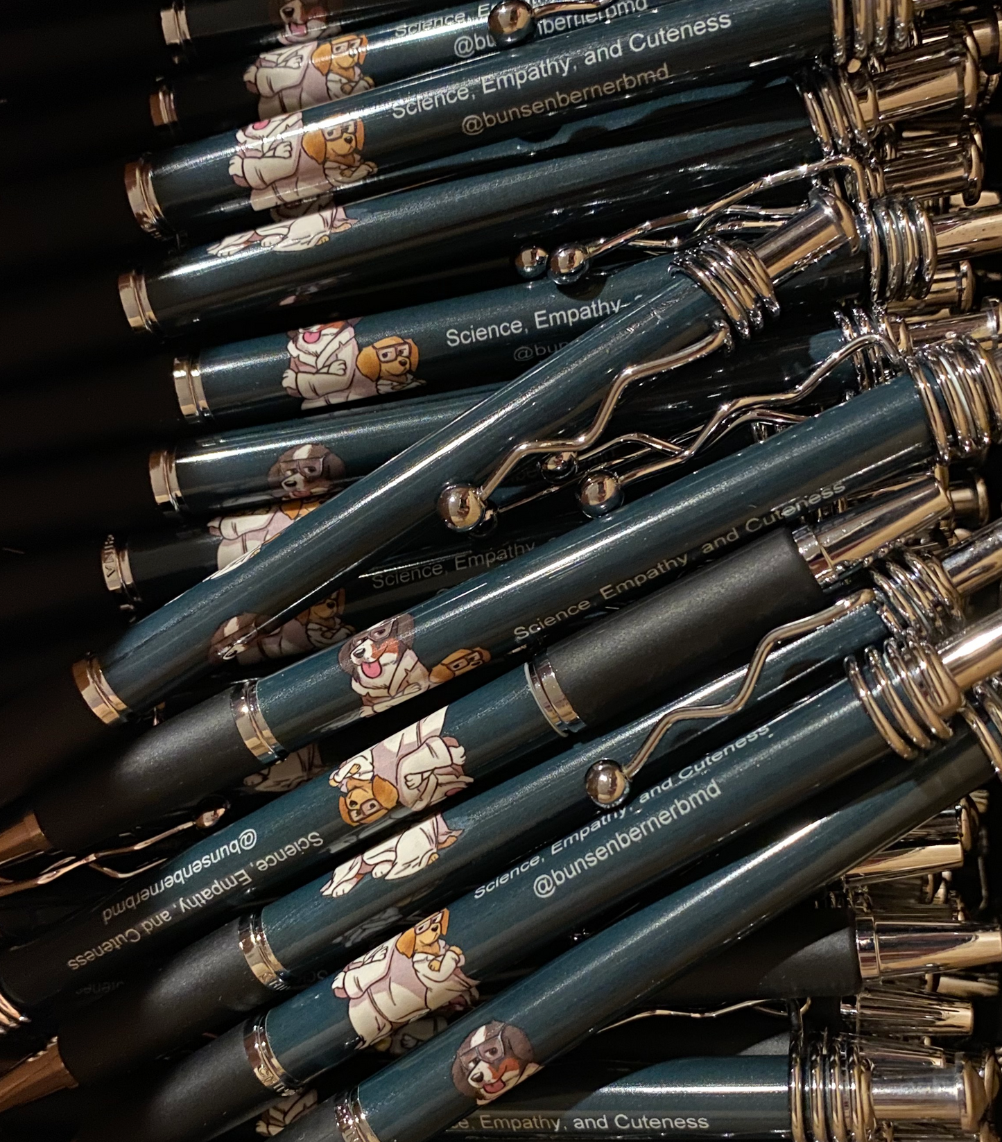 Blue and Black Pen Bunsen and Beaker Pen Pack! (5 of each for 10 pens total)