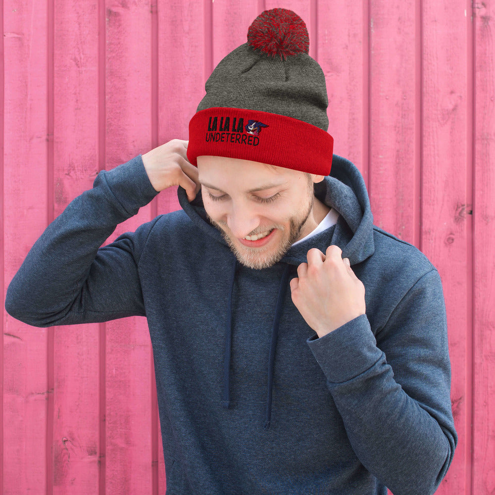 Pom-Pom Beanie: LA LA LA UNDETERRED