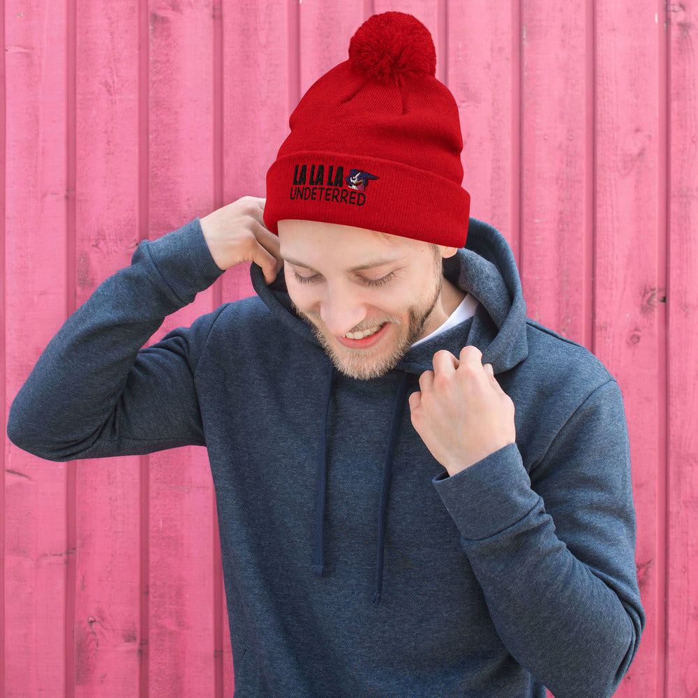 Pom-Pom Beanie: LA LA LA UNDETERRED