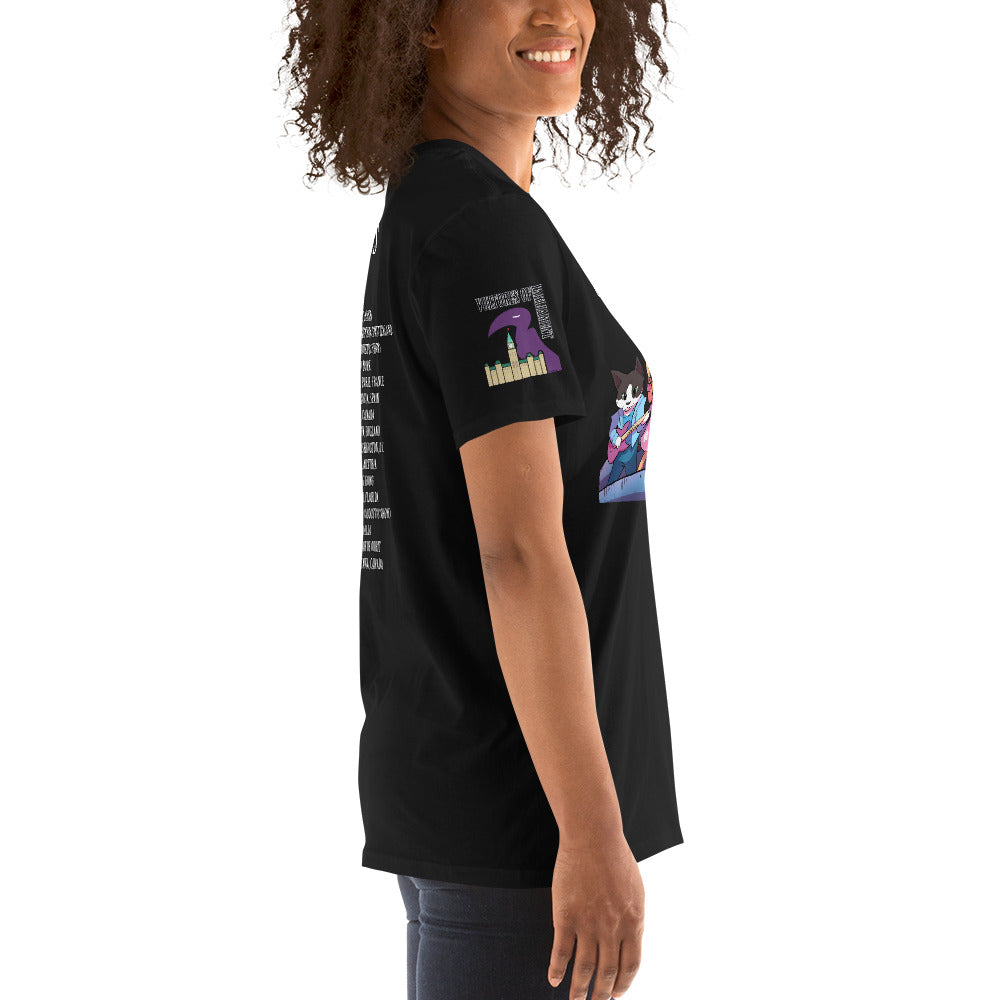 Short-Sleeve Unisex T-Shirt- Vultures of Parliament Hero Shirt with Tour Locations on the Back