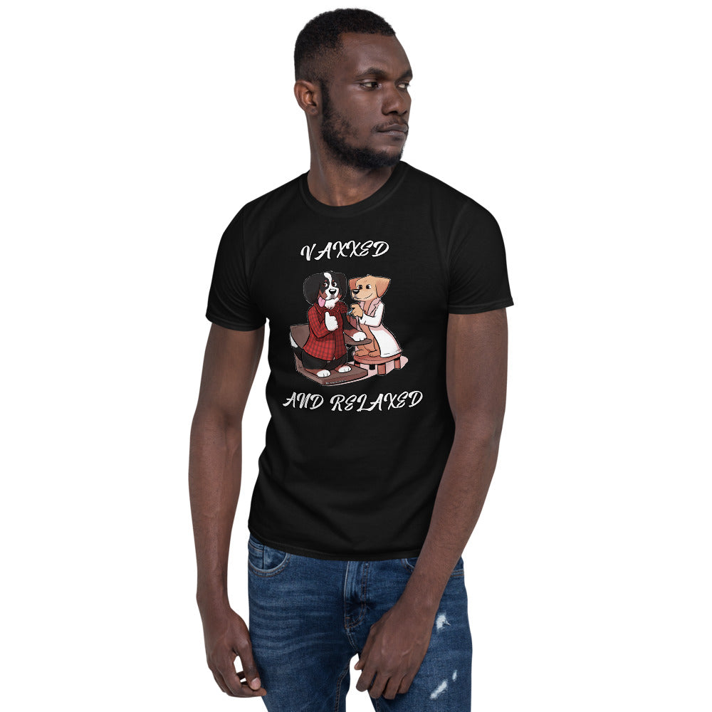 Short-Sleeve Unisex T-Shirt: Vaxxed and Relaxed