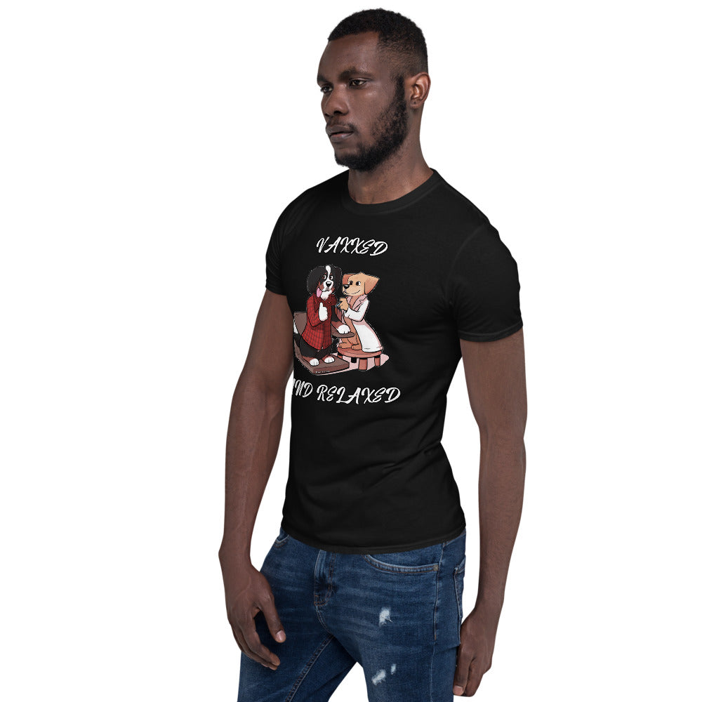 Short-Sleeve Unisex T-Shirt: Vaxxed and Relaxed