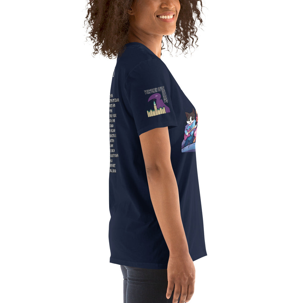Short-Sleeve Unisex T-Shirt- Vultures of Parliament Hero Shirt with Tour Locations on the Back