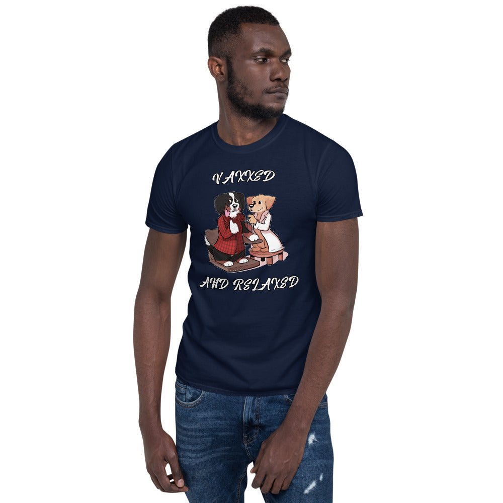 Short-Sleeve Unisex T-Shirt: Vaxxed and Relaxed