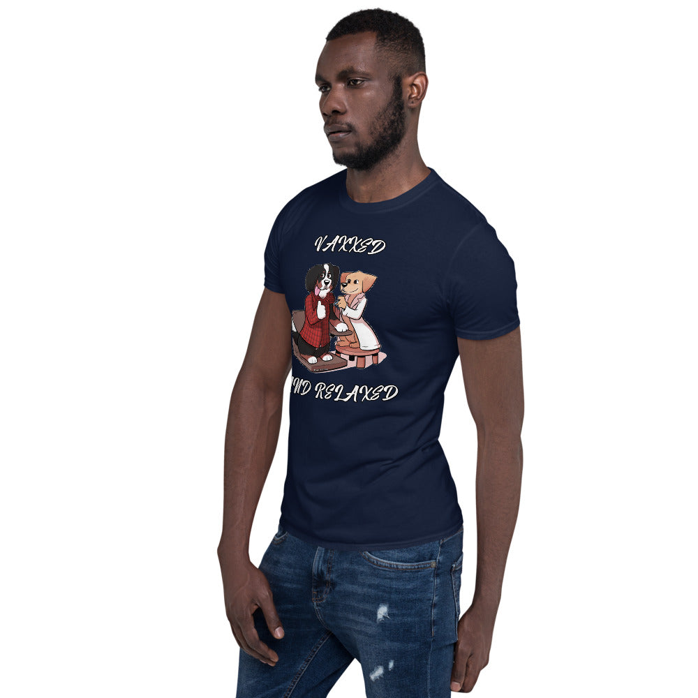 Short-Sleeve Unisex T-Shirt: Vaxxed and Relaxed