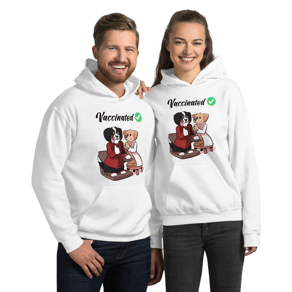 Unisex Hoodie: Vaccinated Checkmark!