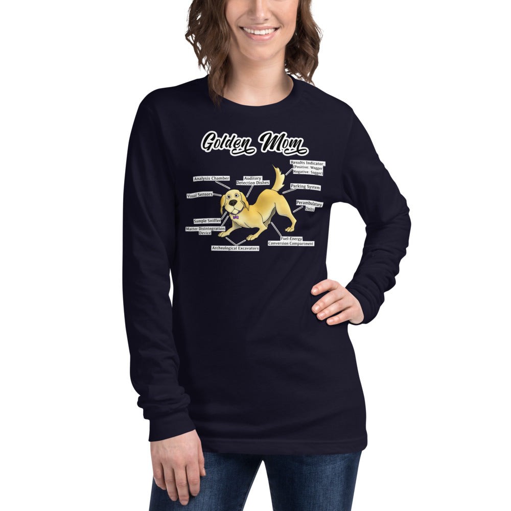 Unisex Long Sleeve Tee-Golden Mom