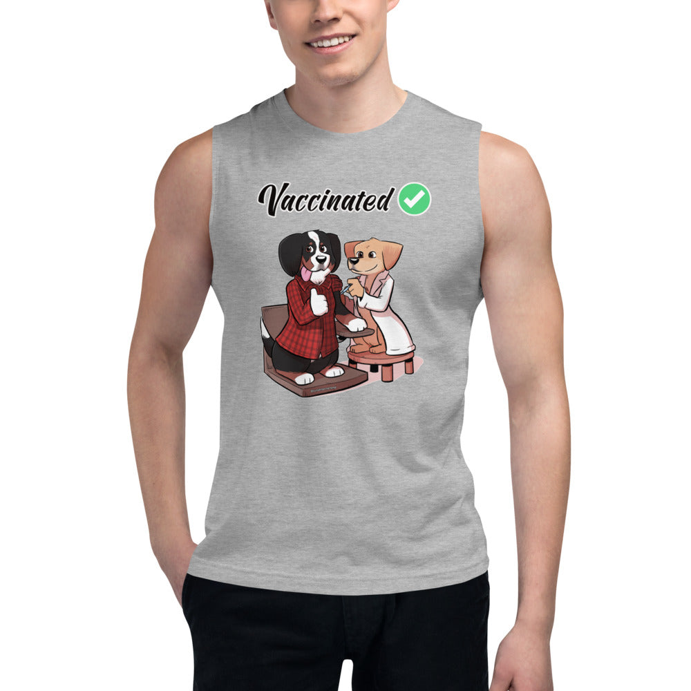Muscle Shirt: Vaccinated Checkmark!