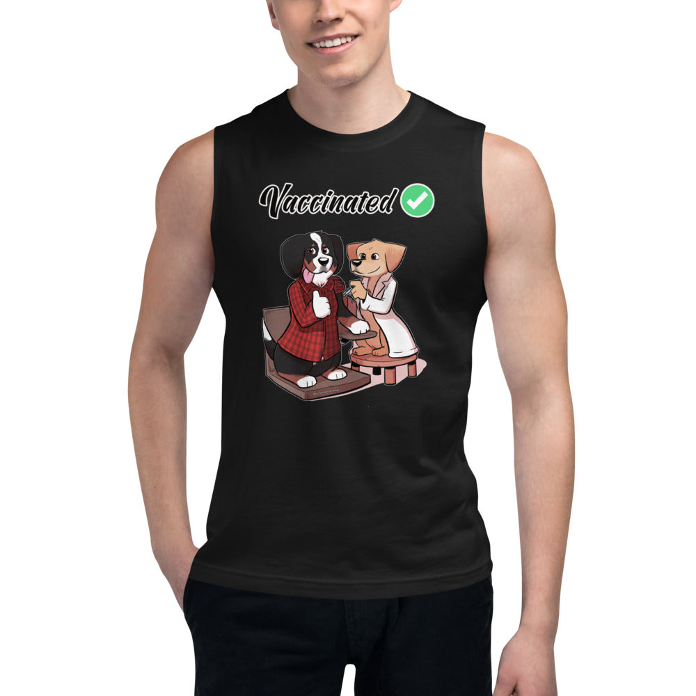 Muscle Shirt: Vaccinated Checkmark!