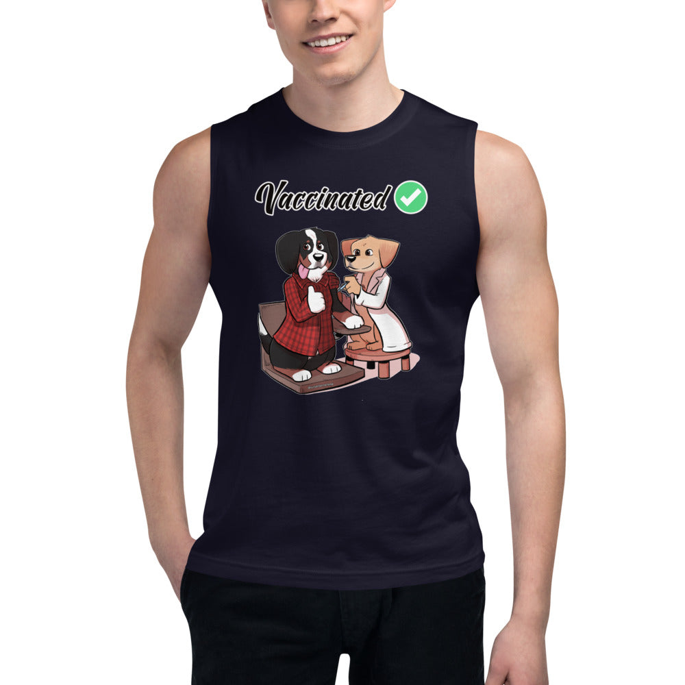 Muscle Shirt: Vaccinated Checkmark!