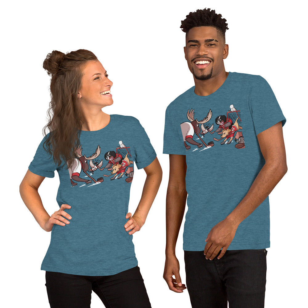 Short-Sleeve Unisex T-Shirt: Hockey Time!