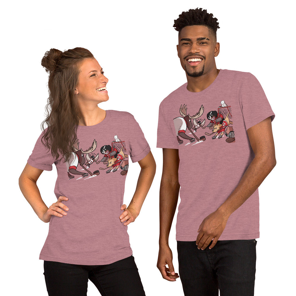 Short-Sleeve Unisex T-Shirt: Hockey Time!