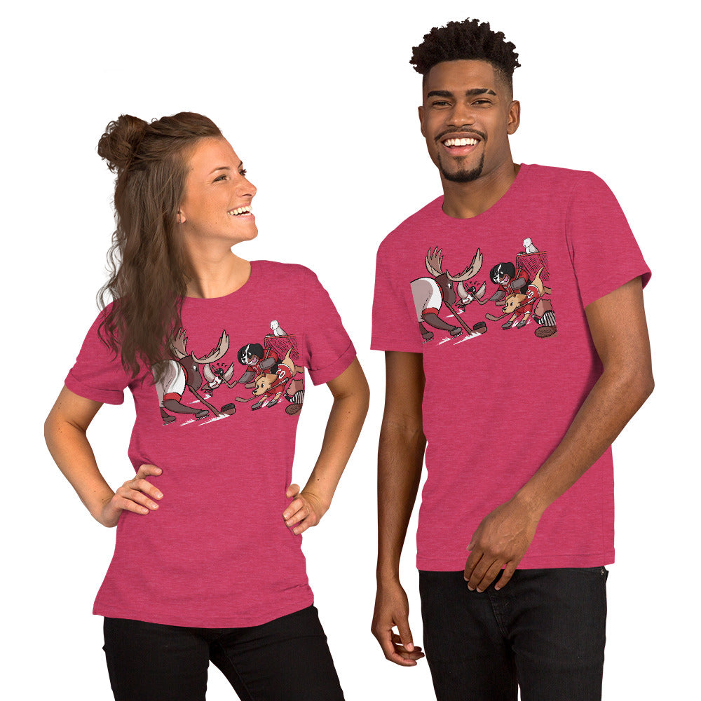 Short-Sleeve Unisex T-Shirt: Hockey Time!