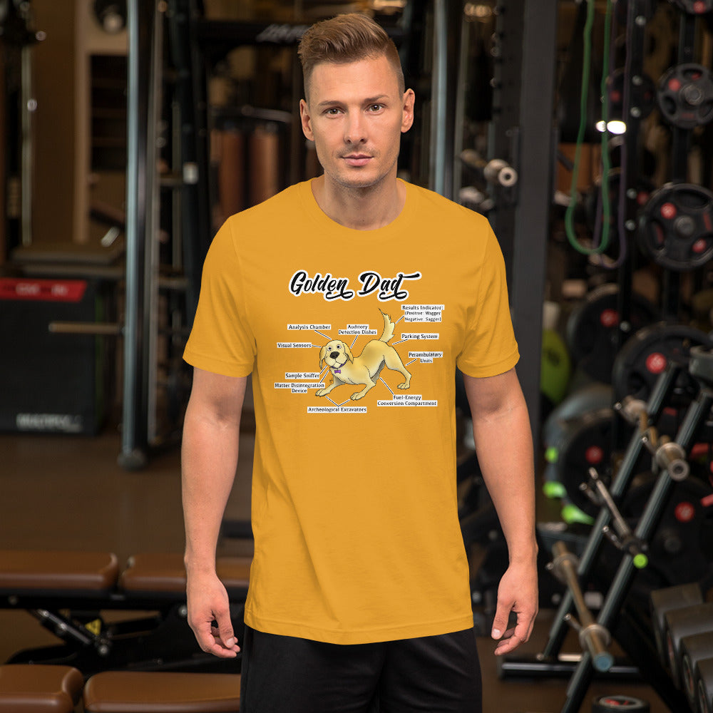 Short-Sleeve Unisex T-Shirt: Golden Dad!