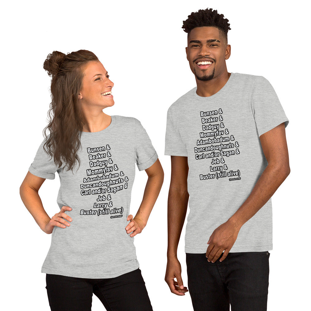 Short-Sleeve Unisex T-Shirt- B+B Family Names!