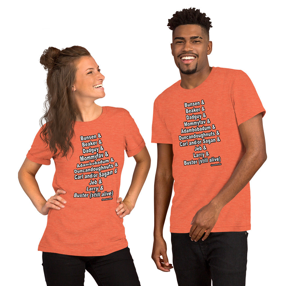 Short-Sleeve Unisex T-Shirt- B+B Family Names!