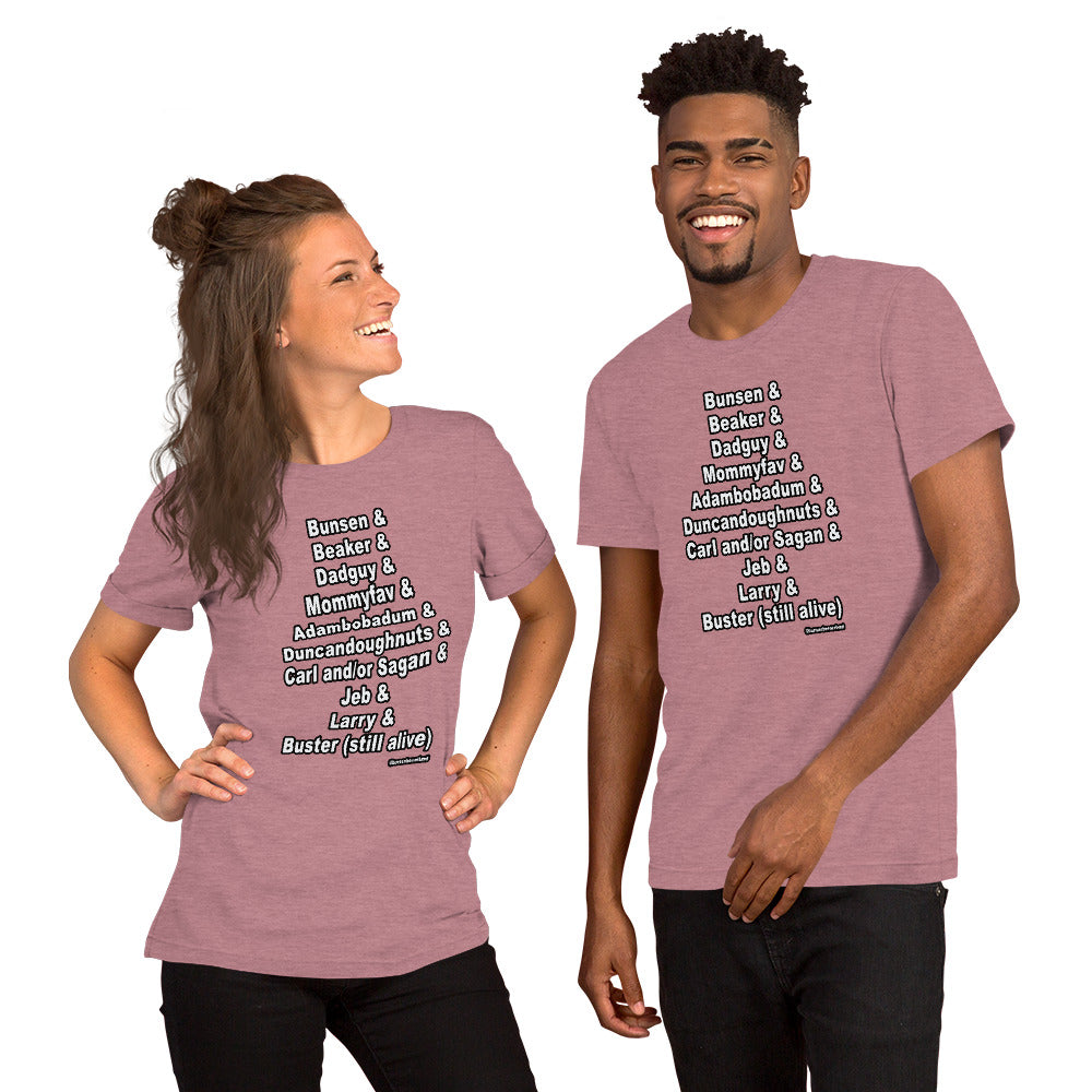 Short-Sleeve Unisex T-Shirt- B+B Family Names!