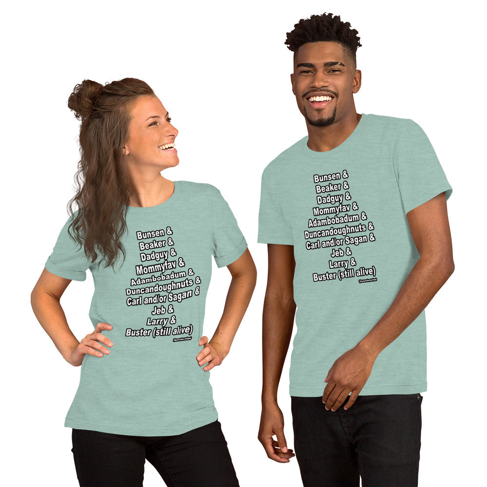 Short-Sleeve Unisex T-Shirt- B+B Family Names!