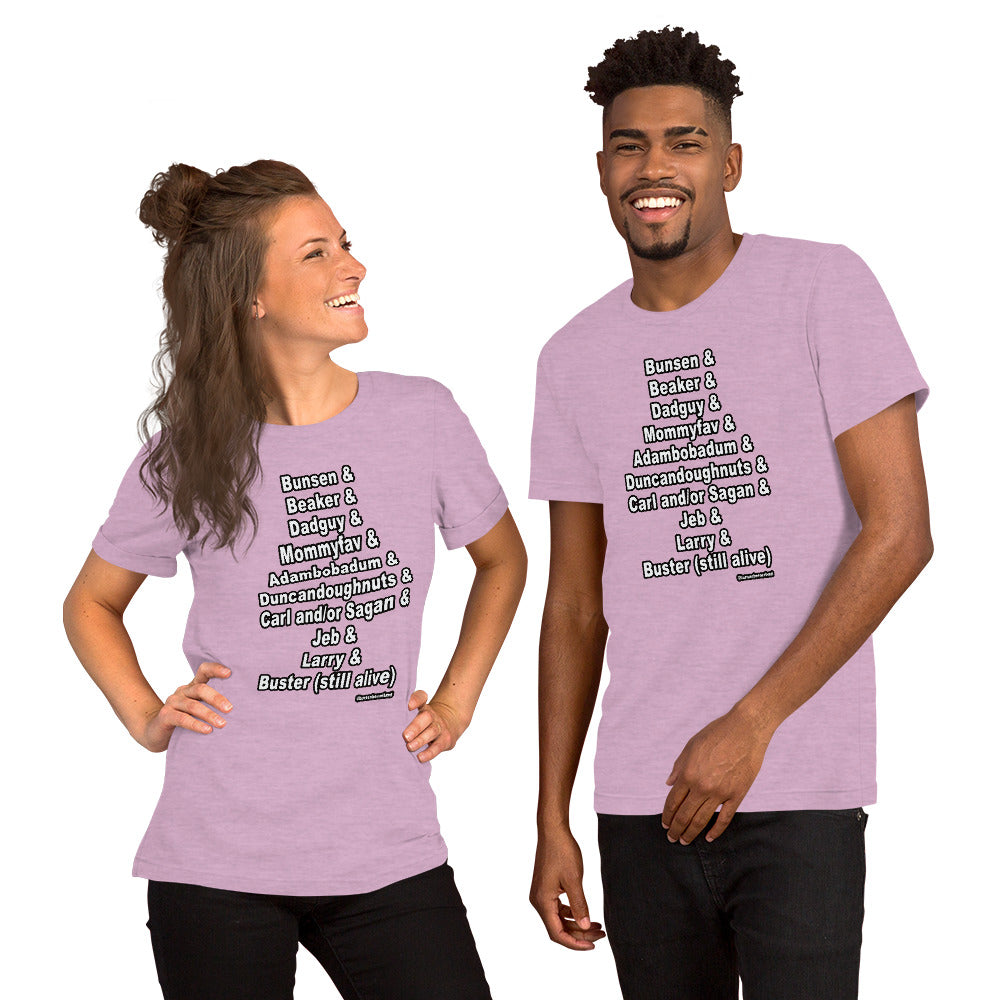 Short-Sleeve Unisex T-Shirt- B+B Family Names!