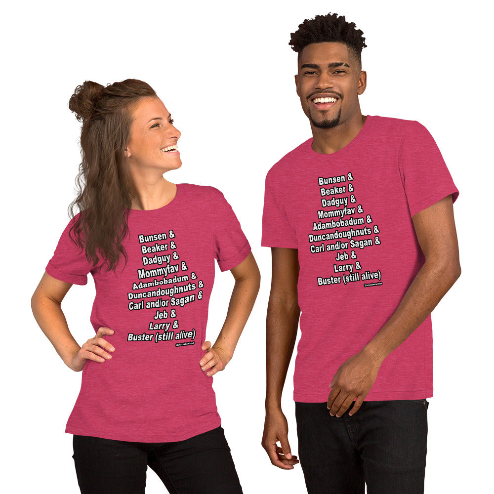 Short-Sleeve Unisex T-Shirt- B+B Family Names!