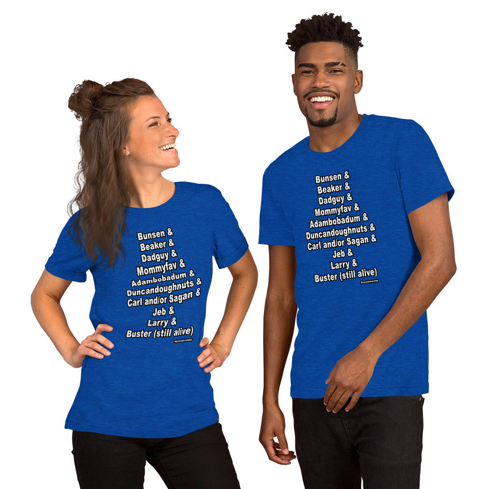 Short-Sleeve Unisex T-Shirt- B+B Family Names!