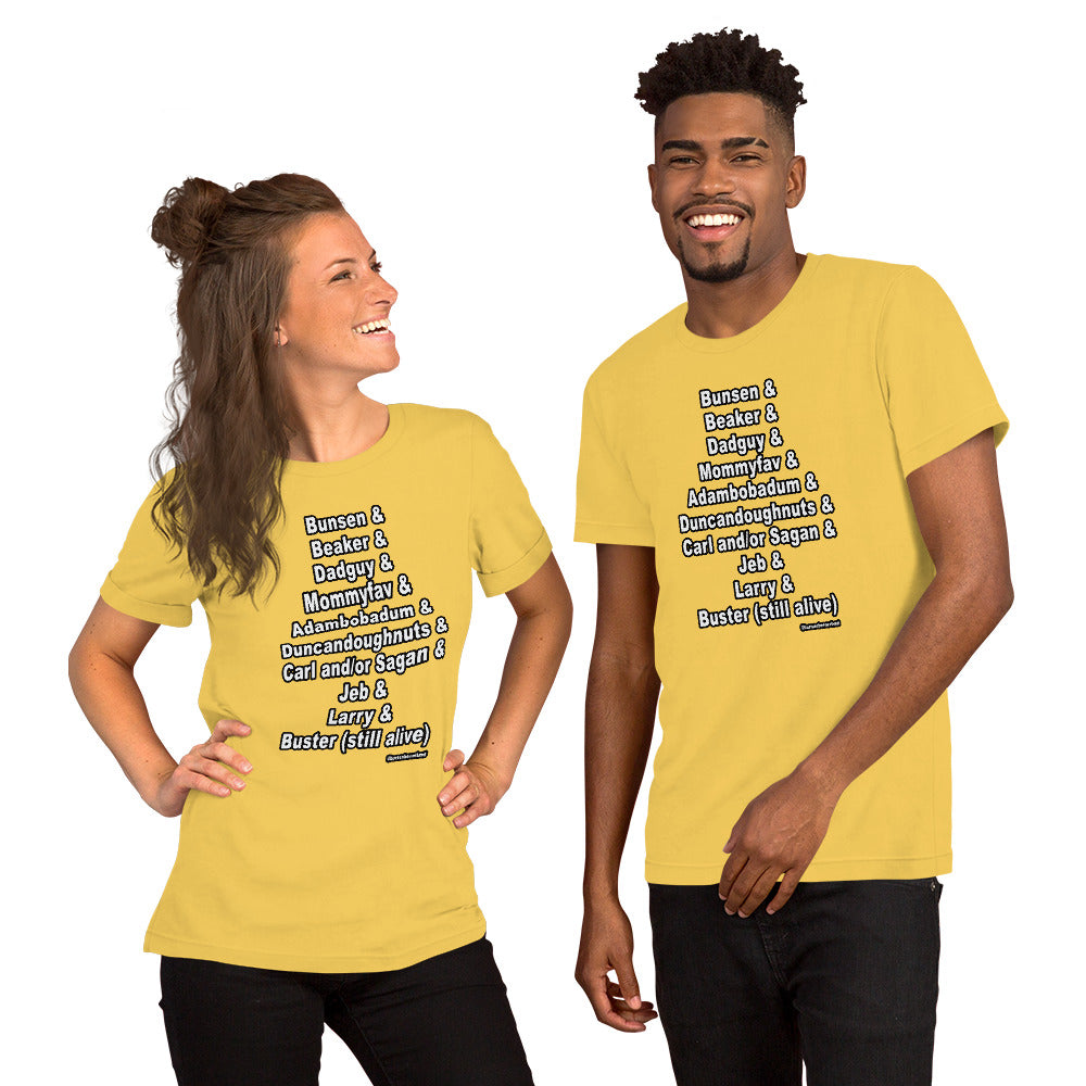 Short-Sleeve Unisex T-Shirt- B+B Family Names!