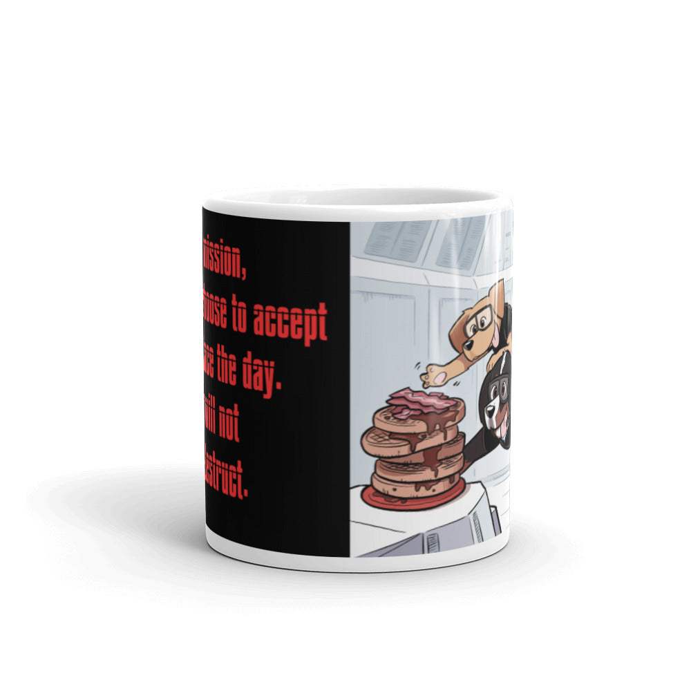 White glossy mug