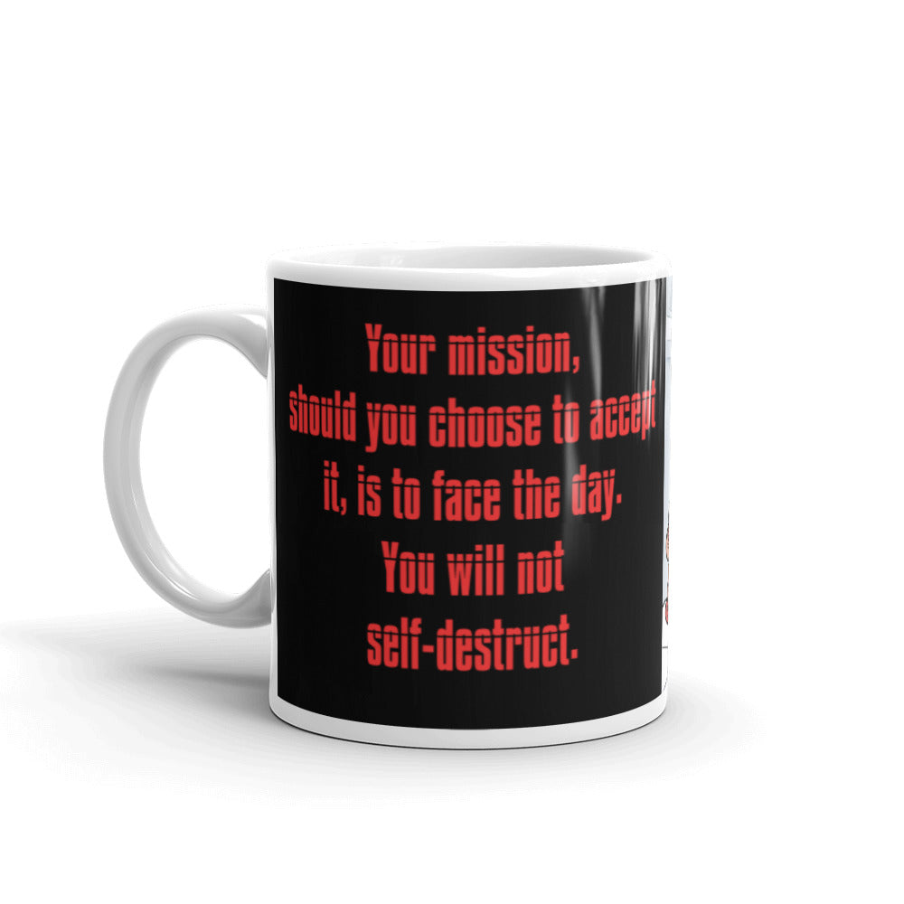 White glossy mug